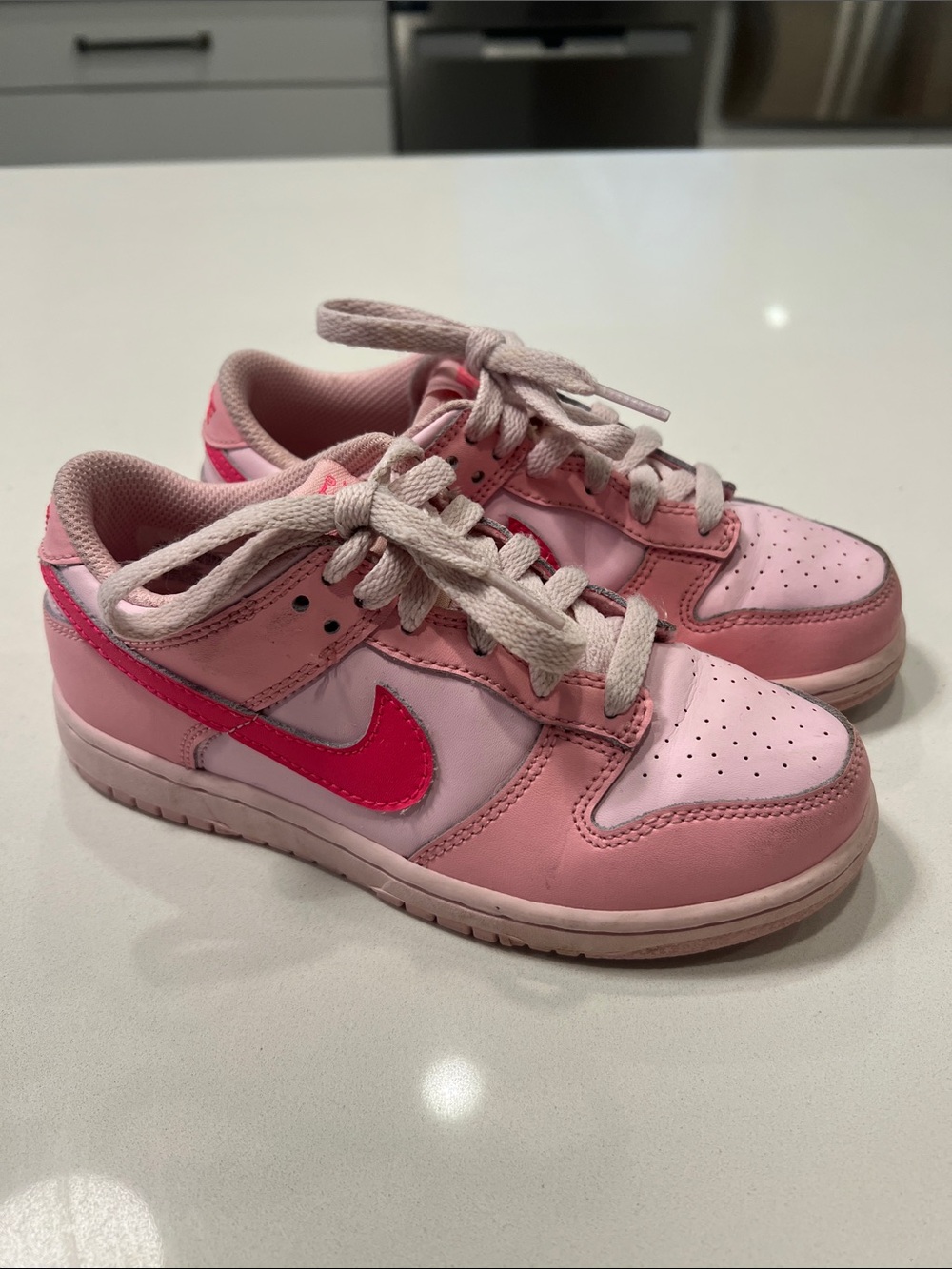 Nike Kids Pink and Hot Pink Low-Top Sneakers
